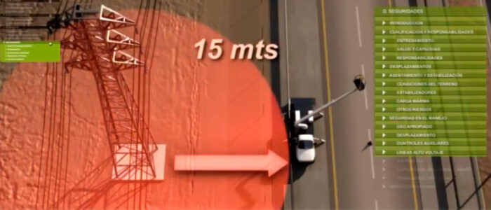 Video – Plataformas elevadoras trabajando cerca de líneas de alta tensión