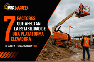 Infografía - 7 factores que afectan la estabilidad de una plataforma elevadora.