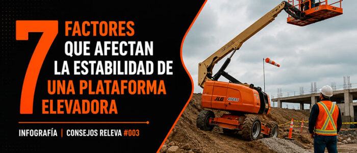 Infografía - 7 factores que afectan la estabilidad de una plataforma elevadora.