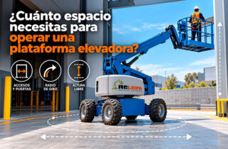 ¿Cuánto espacio necesitas para operar una plataforma elevadora?
